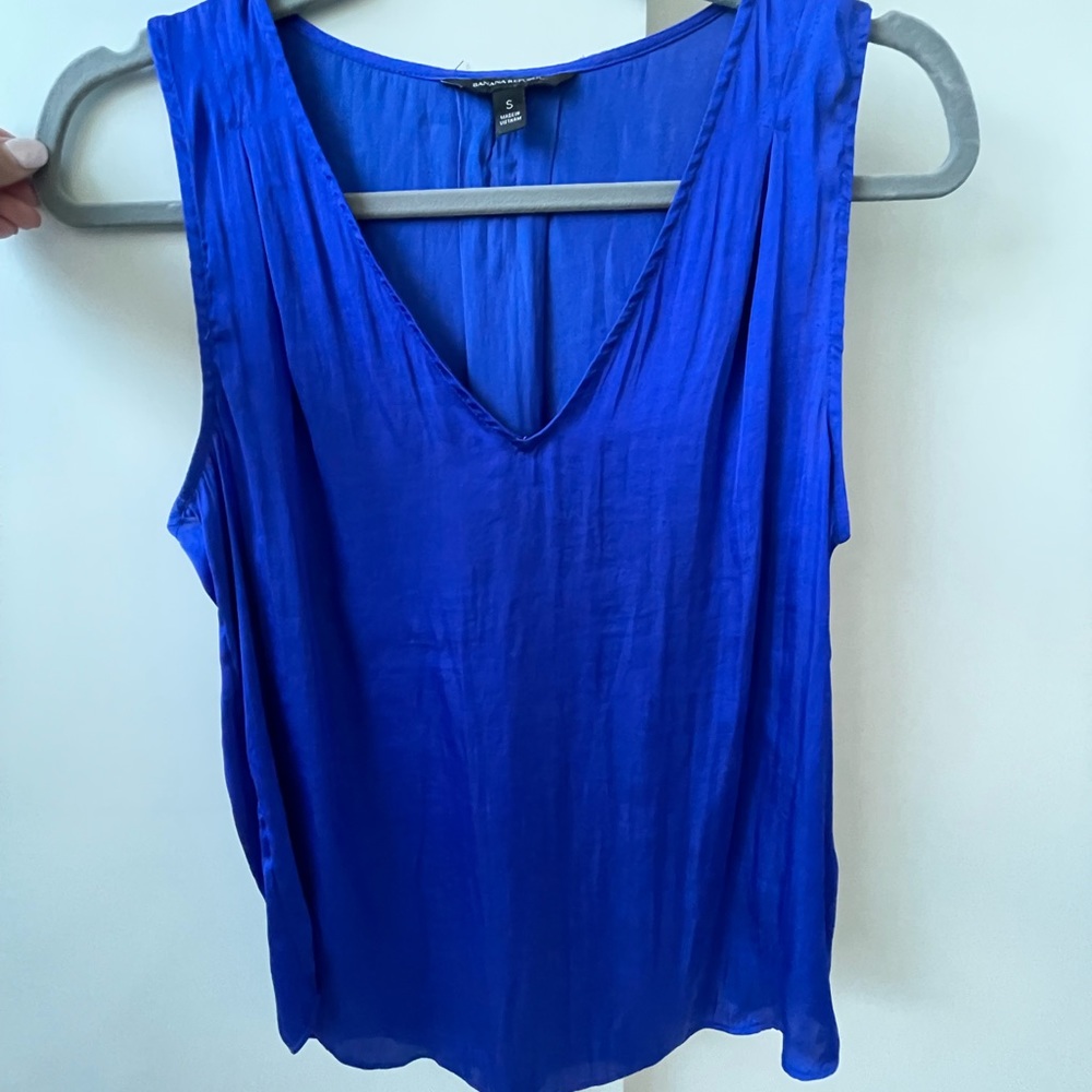 Banana Republic Soft Satin Pleated Drapey Tank Size Small